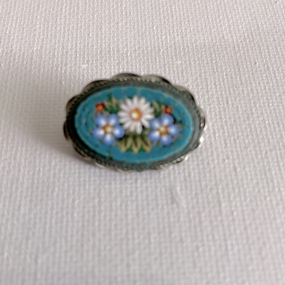 Italian mini mosaic pin